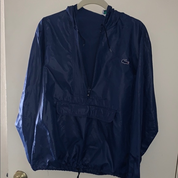 Gently Loved Lacoste Unisex Blue Windbreaker Jacket - Picture 8 of 10